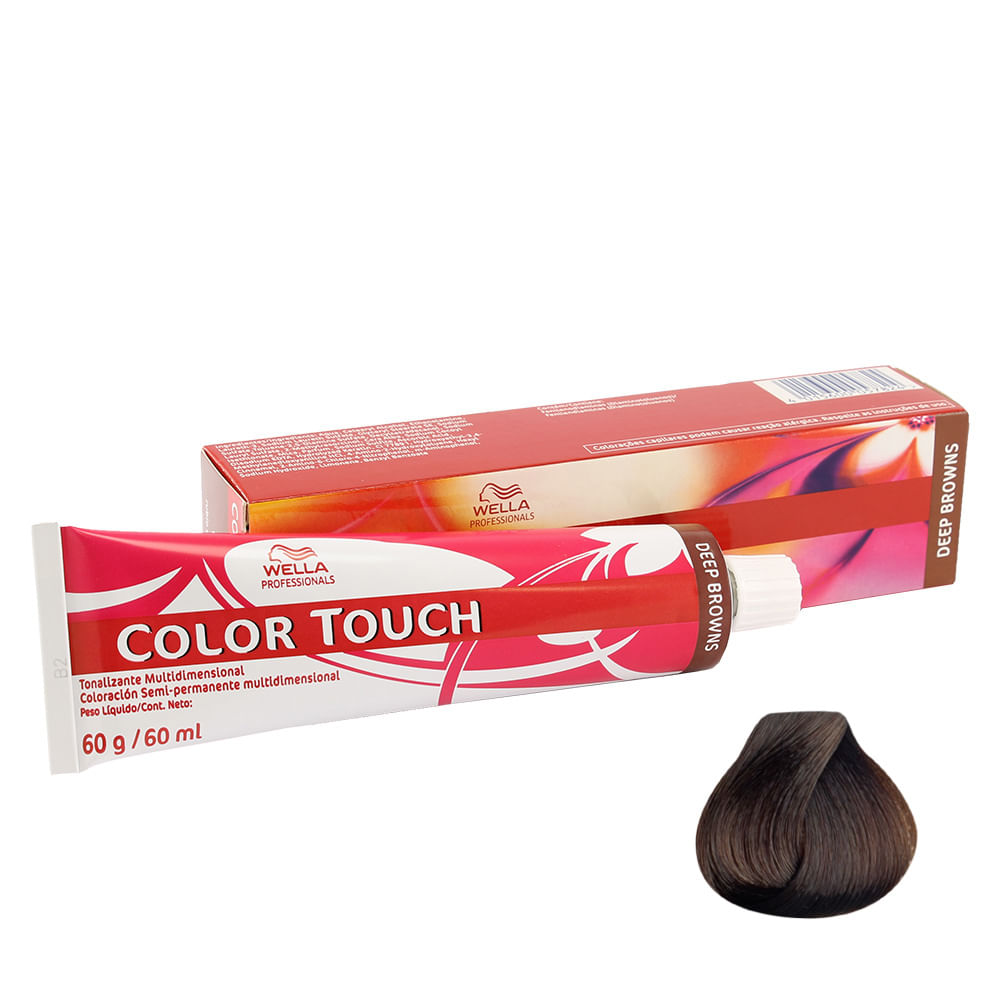 Tonalizante Color Touch 6/71 Louro Escuro Marrom Acinzentado 60g Wella Coprobel