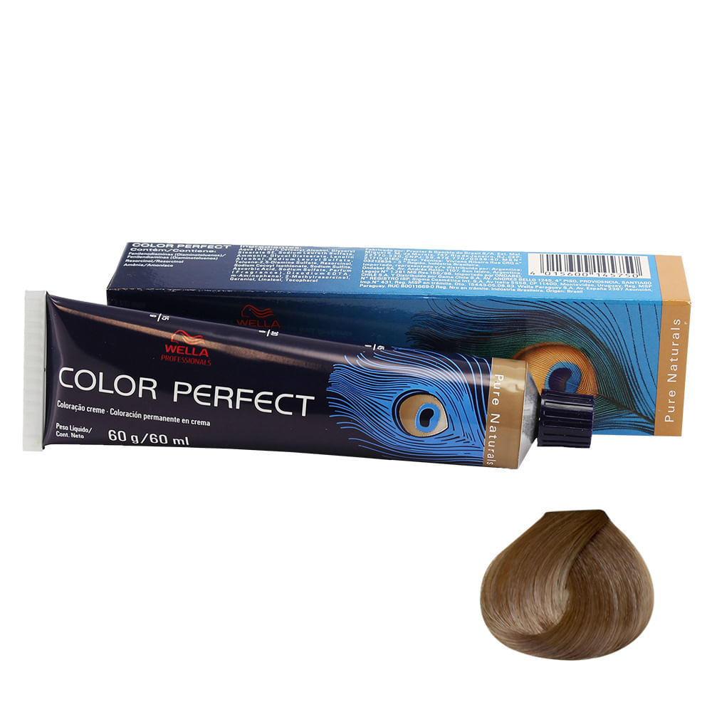 Coloração Color Perfect 7/0 Louro Médio 60g Wella - Coprobel