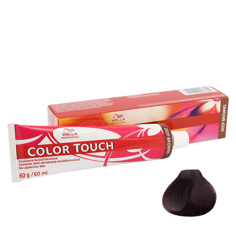 Tonalizante Color Touch 4/77 Castanho Médio Marrom Intenso 60g Wella Coprobel