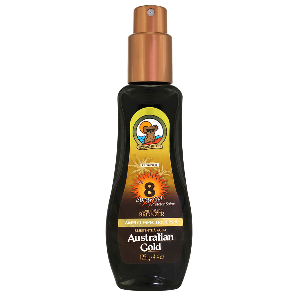 Protetor Solar Spray Gel FPS 8 125g Australian Gold Coprobel