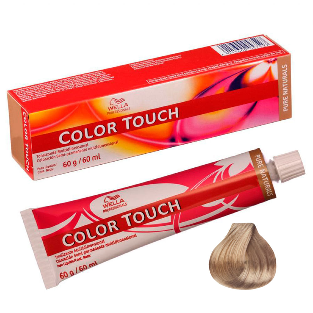 Tonalizante Color Touch 901 Louro Ultraclaro Natural Acinzentado 60g Wella Coprobel 7541