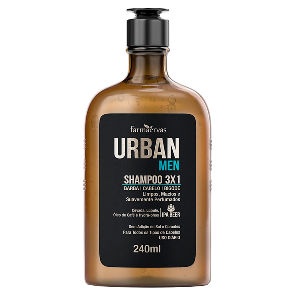 Shampoo Urban Men 3x1 240ml Farmaervas Coprobel