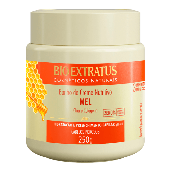Banho de Creme Nutritivo Mel 250g Bio Extratus