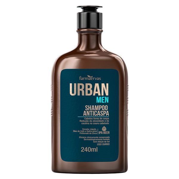 Shampoo Urban Men Anticaspa 240ml Farmaervas