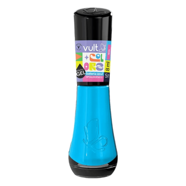 Esmalte Gel Bateria Azul Colors 8ml Vult
