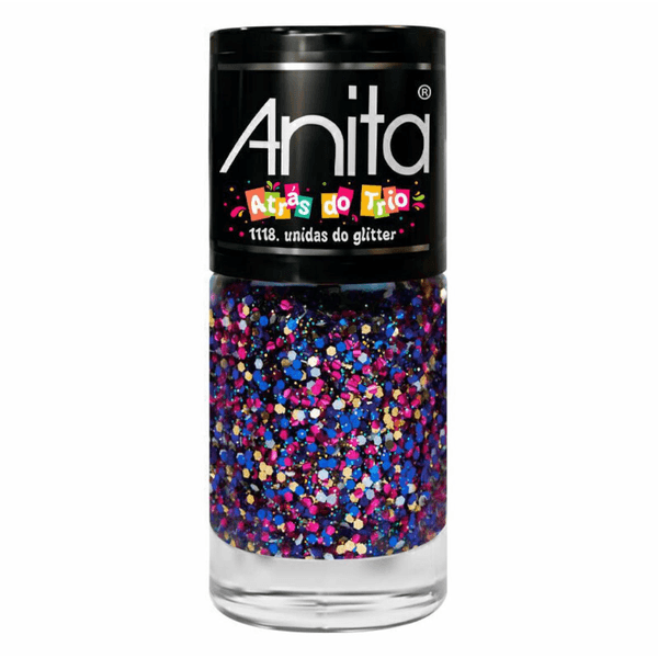 Esmalte Atrás do Trio Unidas do Glitter 10ml Anita