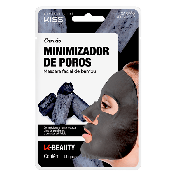 Máscara Facial Minimizador Poros Carvão 20ml Kiss