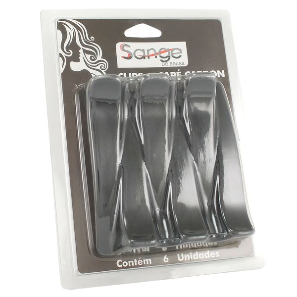 CLIPS-SANGE-BEAUTY-6UN-CARBON CLIPS-SANGE-BEAUTY-6UN-CARBON