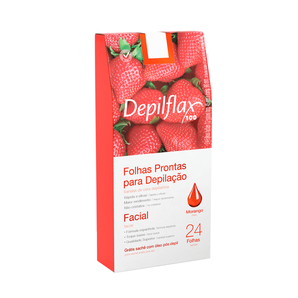FOLHA-DEP-DEPILFLAX-FACIAL-24UN-MORANGO FOLHA-DEP-DEPILFLAX-FACIAL-24UN-MORANGO