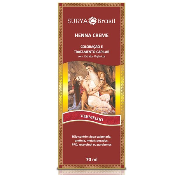 HENNA-SURYA-CR-70ML-VERMELHO HENNA-SURYA-CR-70ML-VERMELHO