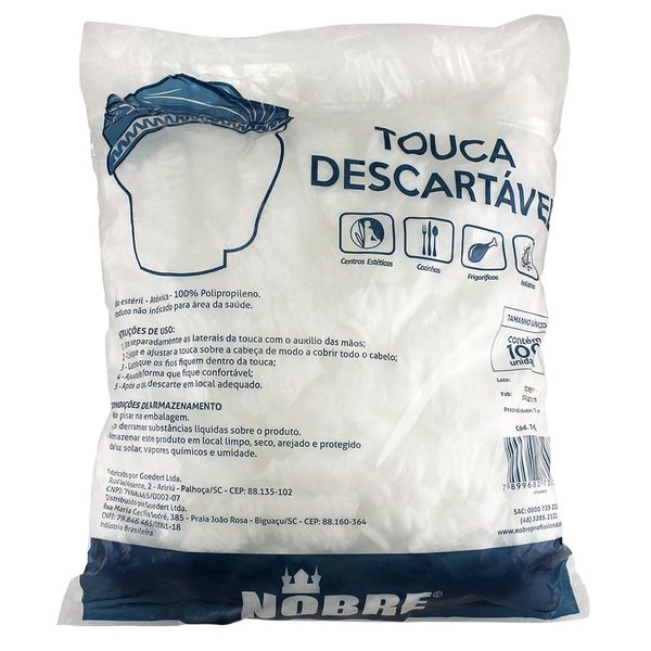 TOUCA-DESC-NOBRE-TNT-100UN TOUCA-DESC-NOBRE-TNT-100UN