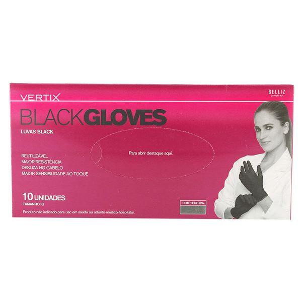LUVA-VERTIX-BLACK-G-C-10-UN LUVA-VERTIX-BLACK-G-C-10-UN