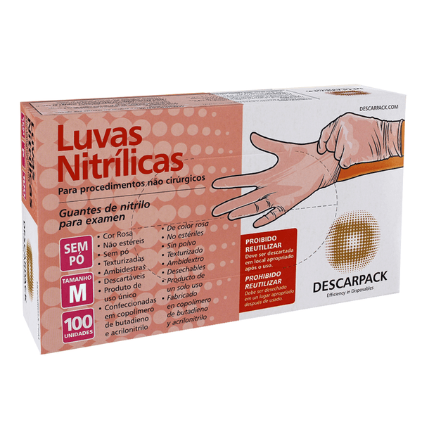 LUVA-DESCARPACK-NITR-ROSA-100UN-M LUVA-DESCARPACK-NITR-ROSA-100UN-M