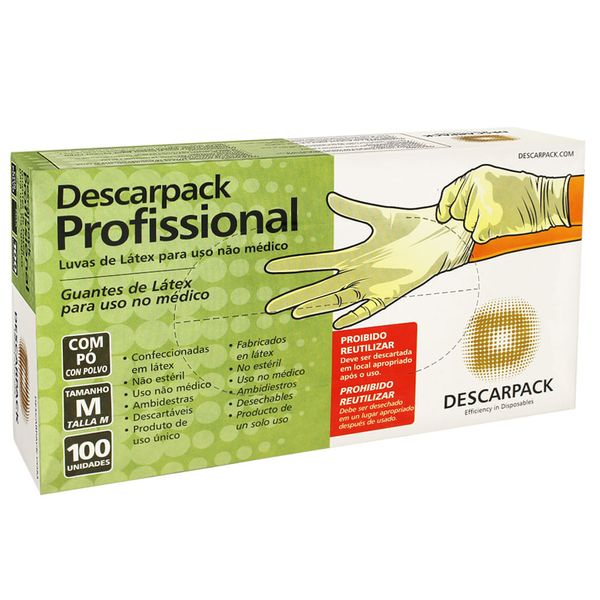 LUVA-DESCARPACK-LATEX-PROF-100UN-M LUVA-DESCARPACK-LATEX-PROF-100UN-M