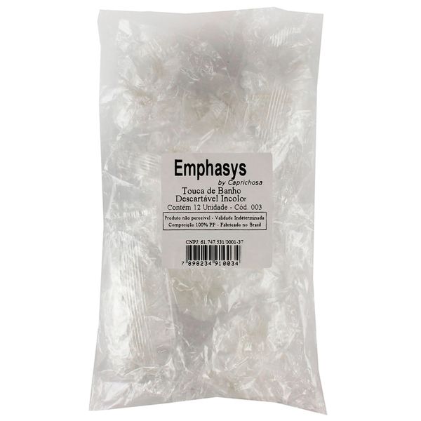 TOUCA-BANH-CAPRICHOSA-DESC-12UN-TRANSPARENTE TOUCA-BANH-CAPRICHOSA-DESC-12UN-TRANSPARENTE