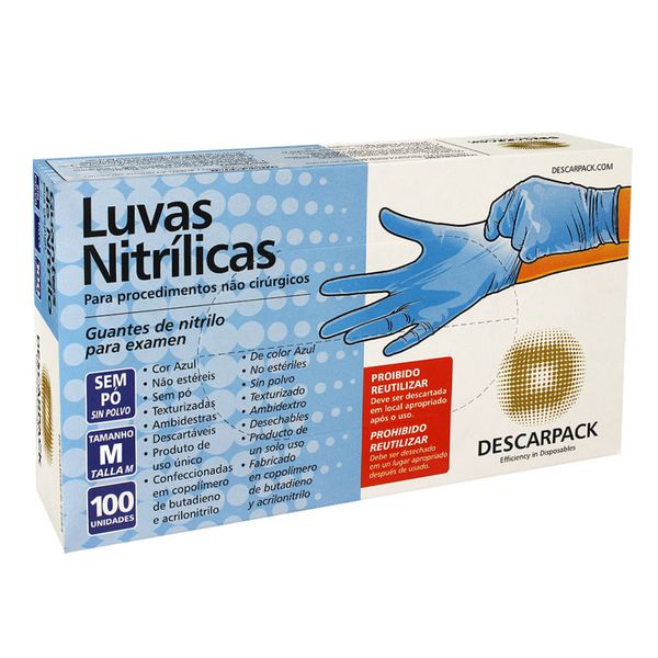 LUVA-DESCARPACK-NITR-AZUL-100UN-M LUVA-DESCARPACK-NITR-AZUL-100UN-M