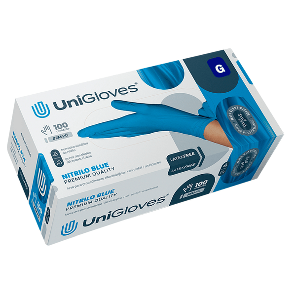 LUVA-UNIGLOVES-100UN-S-PO-BLUE-G LUVA-UNIGLOVES-100UN-S-PO-BLUE-G