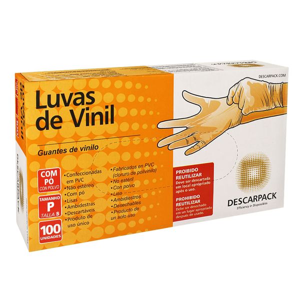 LUVA-DESCARPACK-VINIL-C-PO-CX-P-C-100UN LUVA-DESCARPACK-VINIL-C-PO-CX-P-C-100UN