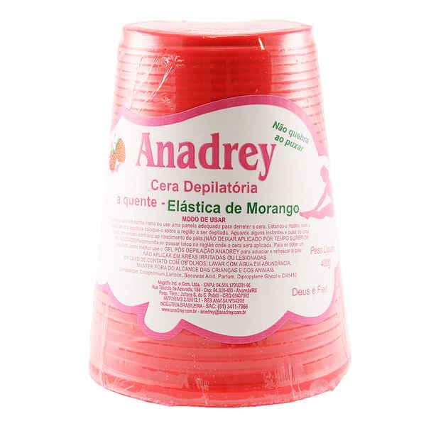 CERA-ANADREY-QUENTE-400G-MORANGO CERA-ANADREY-QUENTE-400G-MORANGO