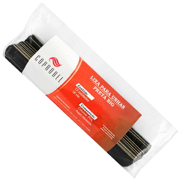 LIXA-COPROBEL-P-UNHA-12UN-PRETA-BIG LIXA-COPROBEL-P-UNHA-12UN-PRETA-BIG