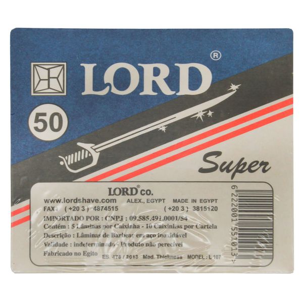 LAMINA-BLADES-LORD-AZUL-10-CAIXINH LAMINA-BLADES-LORD-AZUL-10-CAIXINH