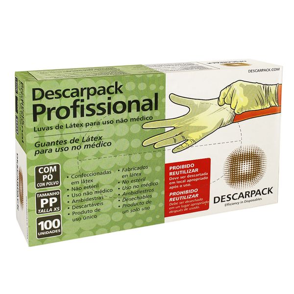 LUVA-LATEX-PROF-DESCARPACK-100UN-PP LUVA-LATEX-PROF-DESCARPACK-100UN-PP