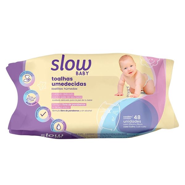 LENCO-UMED-SLOW-BABY-LANOSSI-48UN-WIPES LENCO-UMED-SLOW-BABY-LANOSSI-48UN-WIPES