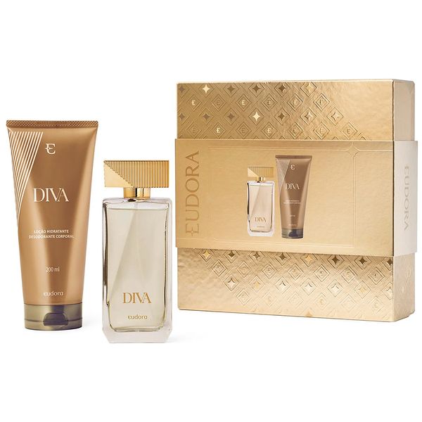 KIT-DIVA-EUDORA-GLA-300ML-DEO-COL-LOCAO KIT-DIVA-EUDORA-GLA-300ML-DEO-COL-LOCAO