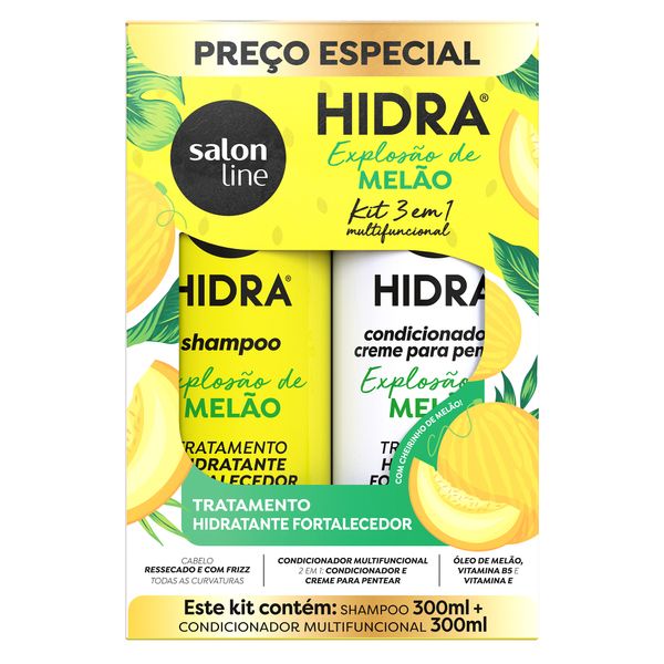 KIT-SH-CON-HIDRA-SALON-LINE-300ML-MELAO KIT-SH-CON-HIDRA-SALON-LINE-300ML-MELAO